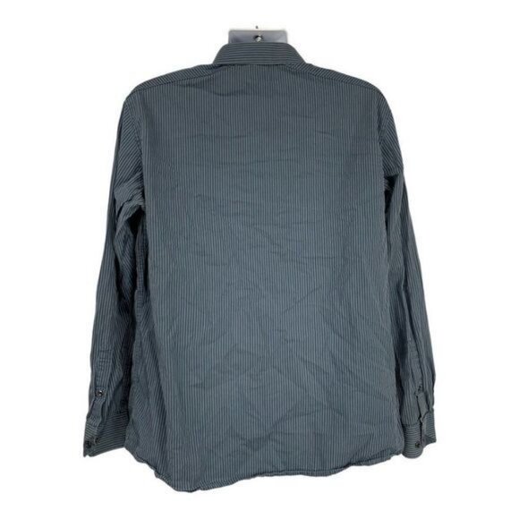 Rock & Republic Mens Size XXL Blue Striped Button-Up Long Sleeve Shirt - Picture 7 of 7